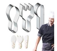 Moule de cuisson en acier inoxydable - 3 pièces - Outil de découpe pour pâtisserie, moules à anneaux pour la pâtisserie - Pour gâteaux, desserts, amis, collègues, maison, cuisine, intérieur et