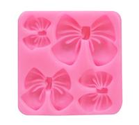 Moule de cuisson en silicone à 4 cavités en forme de nœud 3D pour décoration de gâteaux, fondants, chocolats, biscuits