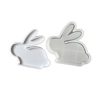 Moule de cuisson en Silicone de qualité alimentaire, avec des motifs de lapins et de carottes, pour décorations de fête artisanales en résine, moule de cuisson en Silicone de qualité alimentaire