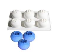 Moule de cuisson en silicone, moule à 6 muffins à la myrtille | Moule à dessert flexible résistant à la chaleur pour cupcakes, pudding, gelée, bonbons, ustensiles de cuisine, cuisine, boulangerie