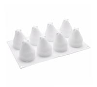 Moule de cuisson en silicone, moule à gâteau, 8 cavités en forme de poire 3D, moules à dessert en mousse antiadhésifs, moules fondant DIY pour la décoration gâteaux, cupcakes pour un usage quoti