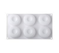 Moule de cuisson en silicone pour bonbons - Moule en de 30,5 cm | Résistant à la chaleur anti-adhésif - Plateau en silicone à 6 cavités - Moules flexibles de 156 g pour biscuits au chocolat