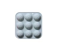 Moule de cuisson multifonction en silicone en forme de ballon de football avec 9 cavités pour une préparation efficace des desserts et des décorations de gâteaux de fête