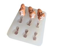 Moule De Cuisson Portable En Silicone Petit Écureuil Polyvalent Pour Glaçons Bonbons Artisanat Fait À La Main Moule À Gâteau En Forme De Petit Animal