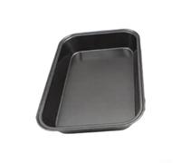 Moule de cuisson rectangulaire en acier au carbone avec revêtement antiadhésif, empilable et profond pour gâteaux, pain, rôti, poulet, plaque de four résistante à la rouille, outil de cuisine noir (34