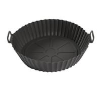 COOK CONCEPT - Moule de cuisson rond KC0008 - Silicone antiadhésif pour friteuse à air, 20 cm Gris
