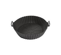 Moule de cuisson rond silicone compatible friteuse à air - 20 cm Noir - 27884