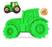 Moule de Cuisson Tracteur 3D, Voiture Moule Silicone, Tracteur Forme de Camion Moule, Moule à Gâteau Tracteur pour Gâteau, Pain, Chocolat, Dessert Pudding, Vert