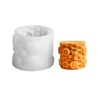 Moule de cylindre d'abeilles, résine de peigne de miel Moule de résine - Moule de savon à cylindre Moule de bougie en silicone,Décoration de casting à la maison à la maison Résine Animal Art pour le f