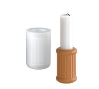 Moule de de bougie en silicone flexible avec, Stripe | Conception facile à nettoyer pour les projets en résine, moule en silicone flexible pour les projets d ' artisanat