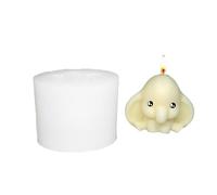 Moule de décoration de figurines d ' éléphant, moules à bougies en Silicone, adaptés à l ' artisanat, fournitures de fête et décorations, moule de cuisson d ' éléphant