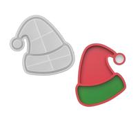 Moule de décoration de Noël pratique en silicone pour biscuits d'art en résine et présentoir saisonnier à la maison moule à chapeau de Noël