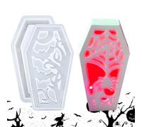 Moule de décoration en forme de cercueil - Moule effrayant pour argile - Abat-jour d'Halloween - Artisanat pour décoration d'étude, salle de bain, bibliothèque, salon, entrée, table à manger