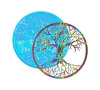 Moule de décoration murale en forme d'arbre de vie - Moules en résine époxy - En silicone - Outil de moulage de strass