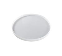 Moule de dessous de verre - Moule rond de 50 x 3 cm | Moulee plateau en silicone transparent, pour moulage de résine, planche de charcuterie, décoration de la maison, mousse de dôme, savon, antiadh