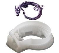 Moule de dragon en silicone - en résine pour grand dragon ailé, moulage époxy 3D, moule de sculpture détaillée, stamp pour résine époxy cristalline | décoration de gâteau fondant St