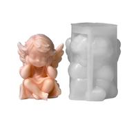 Moule De Fabrication Bougies D'ange En Silicone Pour L'artisanat Unique Fait À La Main Résine Époxy Décoration Bureau Fabrication Moules Plâtre D'ange Miniatures