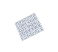 Moule de fabrication de bijoux en silicone de qualité alimentaire pour nombres personnalisés, alphabet, pendentifs, accessoires de breloques, moule à breloques personnalisable