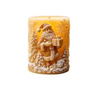 Moule de fabrication de bougies pilier en forme de gaufrage, | Figure surélevée et détail de l ' arbre d ' hiver, projets de fabrication de bougies de Noël décoratives