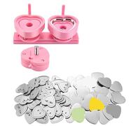 Moule de fabrication de boutons d'épingle d'insigne de 57mm en forme de cœur, Machine de presse à poinçonner d'insigne de fabrication de boutons