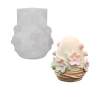 Moule de fabrication de cire à domicile, forme ovale en silicone pour projets de mise en forme de bougies, outil flexible et réutilisable avec de finition décorative arrondie, moule à bougie