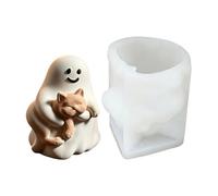 Moule de figurine décoratif en silicone, forme de projet de bougie de chat, libération flexible, pièce d ' exposition faite à la main, moule de bougie de chat, figurine en silicone, moulage de plâtre,