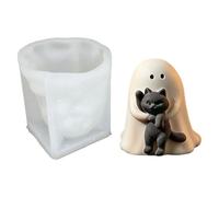 Moule de figurine décoratif en silicone, forme de projet de bougie de chat, libération flexible, pièce d ' exposition faite à la main, moule de bougie de chat, figurine en silicone, moulage de plâtre,