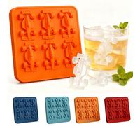 Moule de glace de voiture de course Plateau de glace en silicone, sans BPA,pour le jus de cocktails de whisky café,Bac à Glaçons en Silicone (Orange)