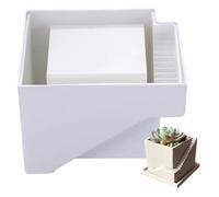 Moule de jardinière en silicone en forme d'escalier carré, résistant à la température et aux déchirures, moule réutilisable à dégagement facile pour vase, porte-stylo, artisanat d'art