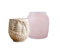 Moule de jardinière en silicone réutilisable, d ' arbre de vacances en relief, outil de fabrication, texture en silicone pour la fabrication de bijoux en résine, moule en relief d ' arbre de Noël
