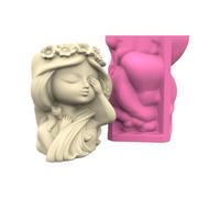 Moule de jardinière réutilisable en silicone pour fille - Poterie décorative pour résine, ciment, plâtre, travaux manuels et loisirs de jardinage - Moule réutilisable en silicone