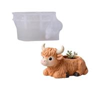Moule De Jardinière Vache En Silicone Très Détaillé Fait À La Main Résine Fabrication Bijoux Fournitures Artisanales Conteneur Complet Décorations Cousues À La Main Moules Silicone