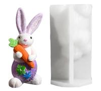 Moule de Lapin 3D - Moulage de résine de béton, Outil d’Artisanat décoratif | Construction en Silicone Souple réutilisable, Figurines de Lapin complexes pour pièce maîtresse de Table, Salle de