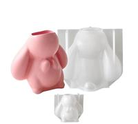 Moule de lapin de Pâques en silicone, mignon réutilisable et flexible DIY | Bougeoir moules de Pâques en silicone, pour plâtre résine époxy décoration maison et projets d'art printanier
