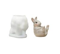 Moule de lapin en silicone pour la fabrication de supports de téléphone, de porte-stylos et d ' articles décoratifs, parfait pour les cadeaux et les accessoires pour la maison Moule de de fait