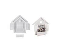 Moule de maison en Silicone réutilisable pour la fabrication de jardinières décoratives, porte-bijoux, conteneurs de bougies, accessoires d ' artisanat, moule en Silicone en forme de fenêtre
