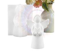 Moule De Moulage D'ange - Forme De Figurine En Silicone, Modèle Flexible Et Souple, Moule Artisanal Durable | De Sculpture Détaillé Pour Planificateurs De Fêtes En Ciment, Enseignants D'art, Ama