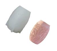 Moule de moulage de bougeoir en silicone réutilisable robuste pour la fabrication de bols et de récipients en résine à motifs de feuilles de palmiers 3D, moule en silicone en relief de palmiers