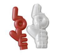 Moule de moulage de bougie en forme de lettre en silicone, design d ' amour, forme flexible réutilisable pour cire, résine, décoration d ' intérieur, pièces d ' affichage