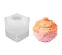 Moule de moulage de bougie en silicone avec, WaveCurtain ball | Construction en silicone flexible pour projets répétés, libération par pression inférieure, fabrication de bougies