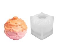 Moule de moulage de bougies avec flexible, WaveCurtain ball | Libération douce par poussée inférieure, forme en silicone flexible pour, outil réutilisable pour les
