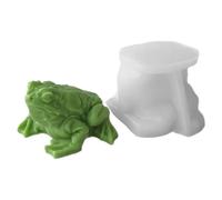 Moule de moulage de grenouille flexible avec conception en | Détails d ' animaux reconnaissables, structure en silicone flexible, formes de bougies en forme de grenouille