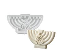 Moule de moulage de modèle de flamme pour le plâtre et le ciment | Moule de moulage en Silicone de Menorah, pour résine, cire, plâtre, ciment et artisanat décoratif de table