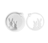 Moule de moulage de pendentif de lapin - Moules en résine de lapin en silicone, pendentif de bijoux de bricolage, moule en silicone pendentif couronne de lapin, époxy de lapin mignon, mol