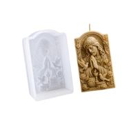 Moule de moulage de plâtre en résine de cire, A | Forme de bougie en silicone 3D, soulagement flexible et réutilisable, affichage de tables à domicile