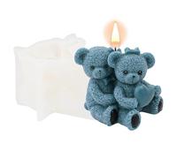 Moule de moulage d'ours en silicone - Forme de dessin animé, silicone durable réutilisable, outil d'artisanat créatif | Méthode de fabrication de bougies d'art en résine, ornement de Table, projet fai