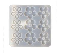 Moule de moulage en résine avec 9 cavités et 3 motifs de fleurs | Formation de trou de poteau central pendant le moulage, pièces en résine en forme de fleur, conçues pour les