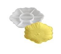 Moule de moulage en résine florale pour bagues, support de vaisselle, plateau de rangement décoratif, artisanat texturé, moule en silicone pour résine