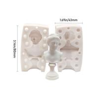 Moule De Moulage En Résine, Mini Portrait De Gypse, Tête De Figure, Plâtre, Savon Fait À La Main, Bougie, Moule À Cire