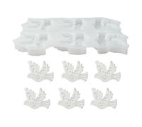 Moule de moulage en silicone - Flexible transparent, en forme d'oiseau de pigeon, outil de sculpture réutilisable à libération facile, équipement de moulage artistique anti-adhésif | Création de